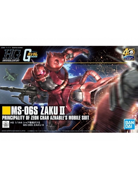 Bandai - HGUC MS-06S Zaku II, 1/144, 60453