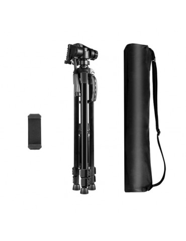 Puluz Tripod / Tripod with 3D 360 head + phone holder PU3096B