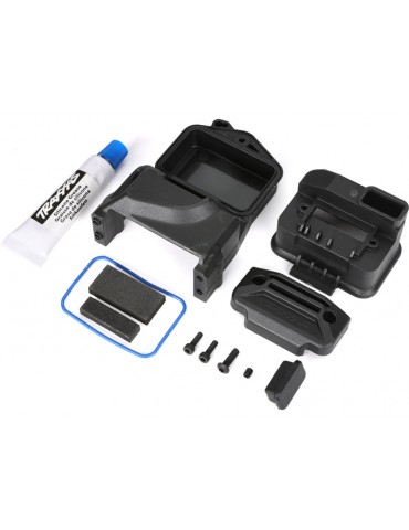 Traxxas Box, receiver (sealed) (servo mount)/ foam (2)/ access plug