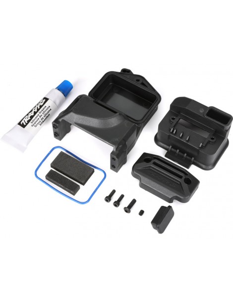 Traxxas Box, receiver (sealed) (servo mount)/ foam (2)/ access plug
