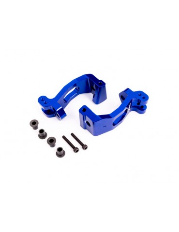 Traxxas Caster blocks, 6061-T6 aluminum (blue-anodized), left & right