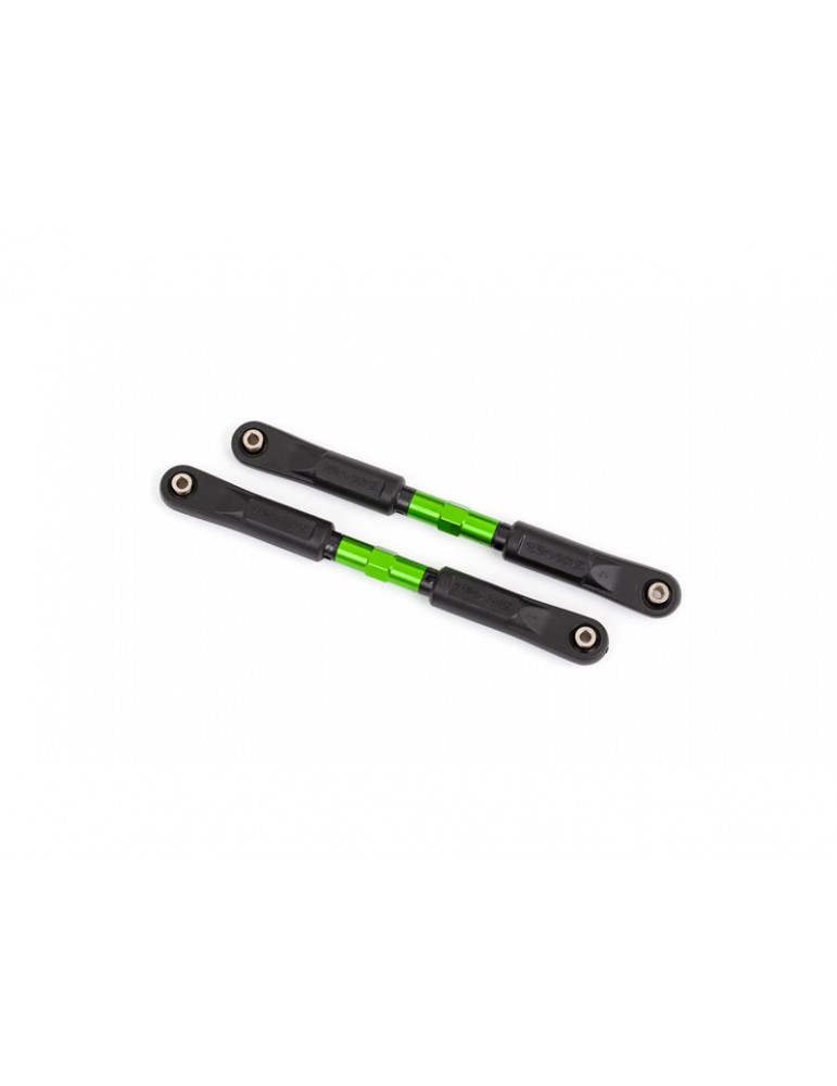 Traxxas Camber links, front (TUBES green-anodized, 7075-T6 aluminum) (117mm) (2)