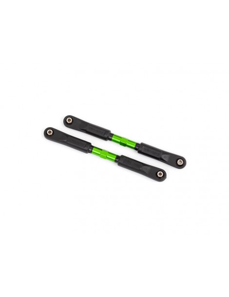 Traxxas Camber links, front (TUBES green-anodized, 7075-T6 aluminum) (117mm) (2)