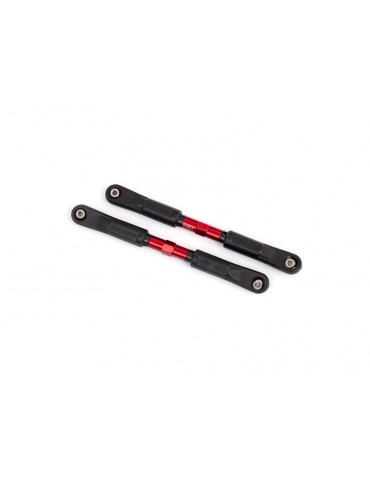Traxxas Camber links, front (TUBES red-anodized, 7075-T6 aluminum) (117mm) (2)