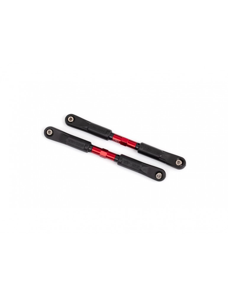 Traxxas Camber links, front (TUBES red-anodized, 7075-T6 aluminum) (117mm) (2)