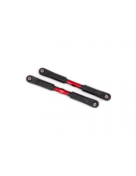 Traxxas Camber links, front (TUBES red-anodized, 7075-T6 aluminum) (117mm) (2)