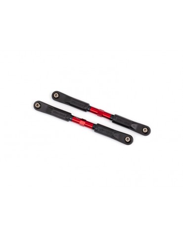Traxxas Toe links (TUBES red-anodized, 7075-T6 aluminum) (120mm) (2)