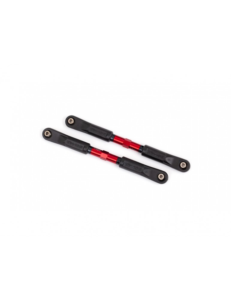 Traxxas Toe links (TUBES red-anodized, 7075-T6 aluminum) (120mm) (2)