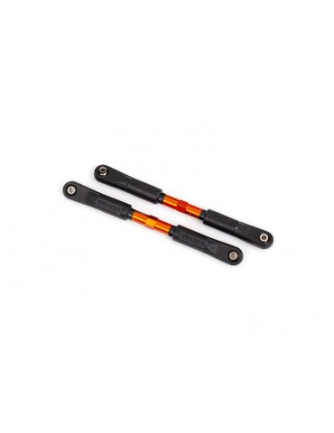 Traxxas Toe links (TUBES orange-anodized, 7075-T6 aluminum) (120mm) (2)