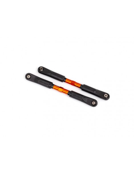 Traxxas Toe links (TUBES orange-anodized, 7075-T6 aluminum) (120mm) (2)