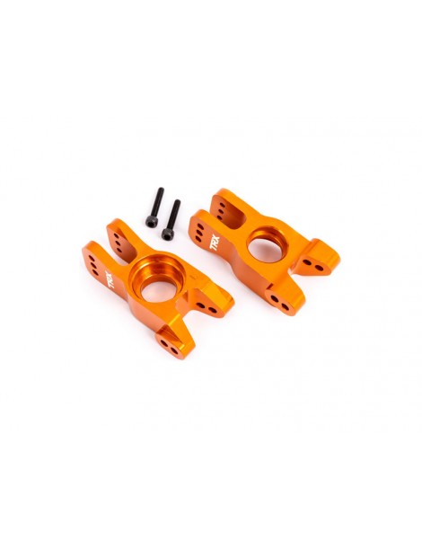 Traxxas Carriers, stub axle, 6061-T6 aluminum (orange-anodized) (left and right)