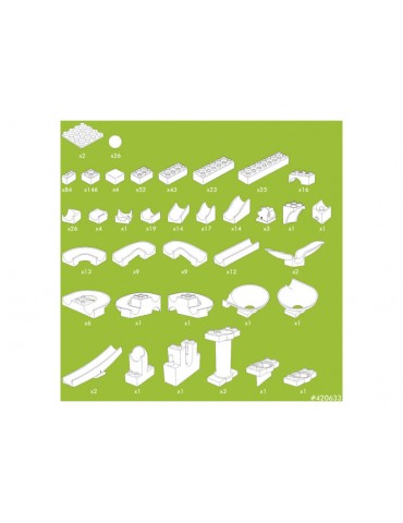 HUBELINO Ball track - set Mega (585 Pieces)