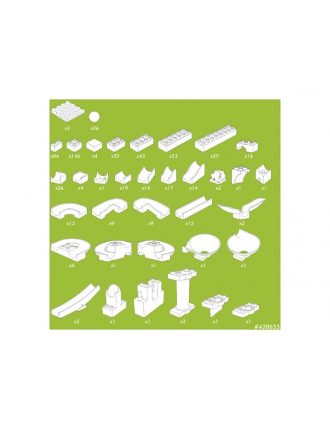 HUBELINO Ball track - set Mega (585 Pieces)