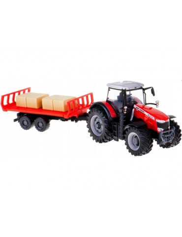 Bburago Massey Fergusson 8740s with Bale Trailer