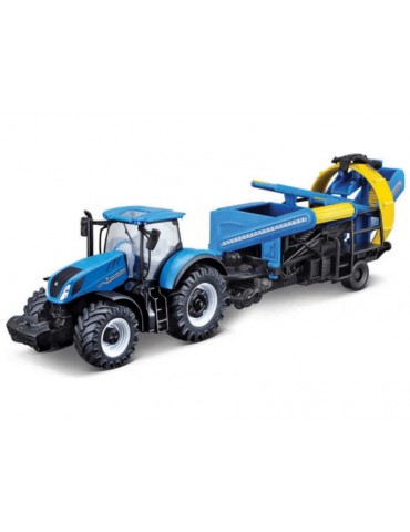 Bburago New Holland T7.315 with Cultivator