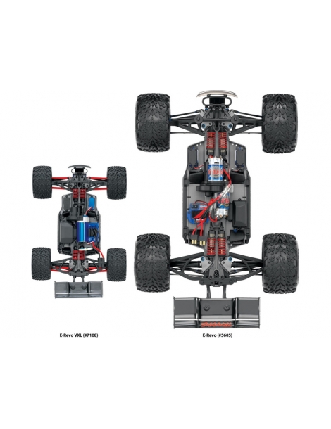 Traxxas E-Revo 1/16 VXL 4WD (Oranžinė)