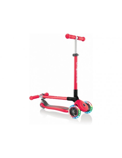 Globber - Scooter Primo Foldable Lights Grey Red
