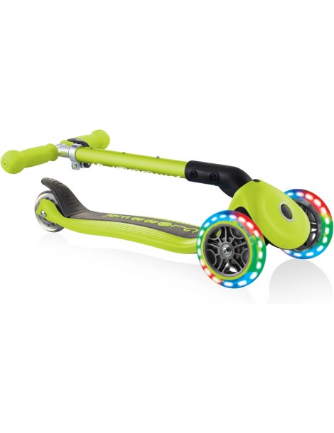 Globber - Scooter Junior Foldable Lights Green