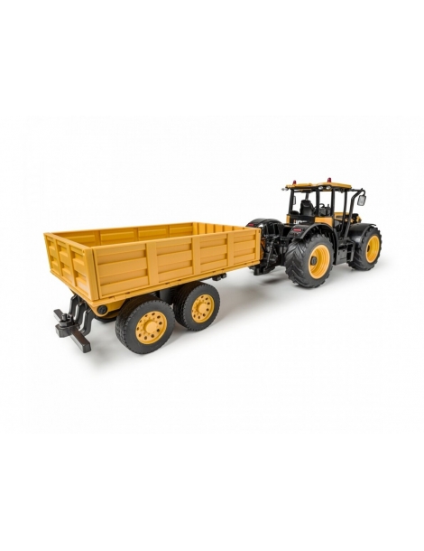 Radijo bangomis valdomas Tractorius JCB su priekaba 2.4G 100 % RTR, 1/16
