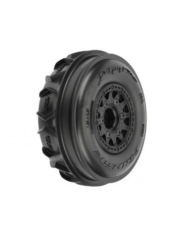 Pro-Line Wheels 2.2/3.0", Dumont Paddle/Rib SC Tire, Raid H12 Wheel (2)