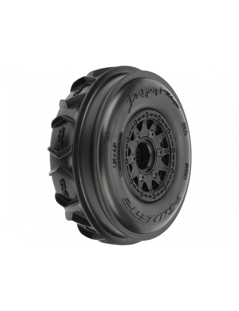 Pro-Line Wheels 2.2/3.0", Dumont Paddle/Rib SC Tire, Raid H12 Wheel (2)