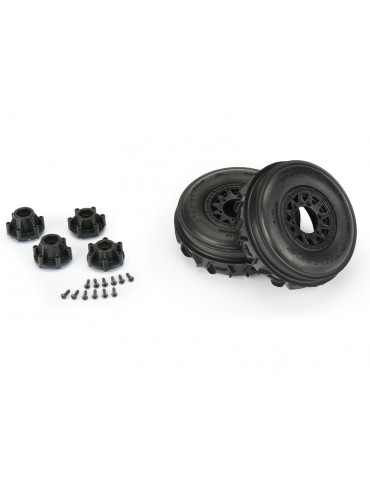 Pro-Line Wheels 2.2/3.0", Dumont Paddle/Rib SC Tire, Raid H12 Wheel (2)
