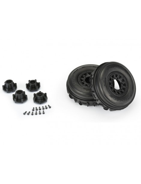 Pro-Line Wheels 2.2/3.0", Dumont Paddle/Rib SC Tire, Raid H12 Wheel (2)