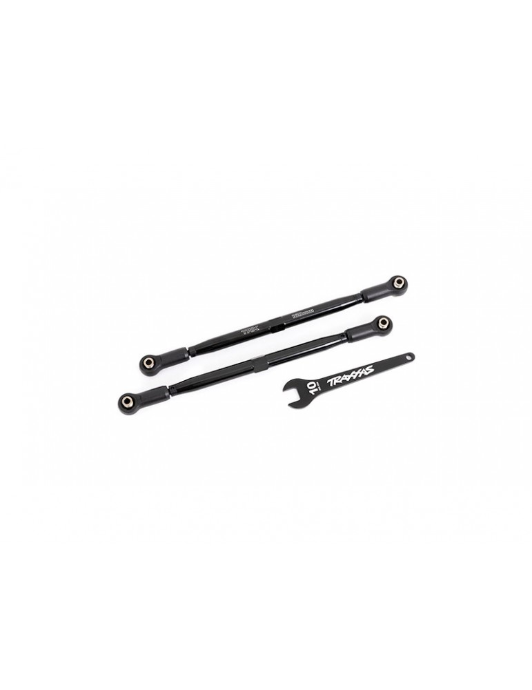 Traxxas Toe links, front (TUBES black-anodized, 6061-T6 aluminum) (2) (for 7895)