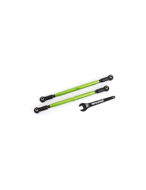 Traxxas Toe links, front (TUBES green-anodized, 6061-T6 aluminum) (2) (for 7895)