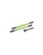 Traxxas Toe links, front (TUBES green-anodized, 6061-T6 aluminum) (2) (for 7895)