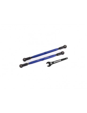 Traxxas Toe links, front (TUBES blue-anodized, 6061-T6 aluminum) (2) (for 7895)