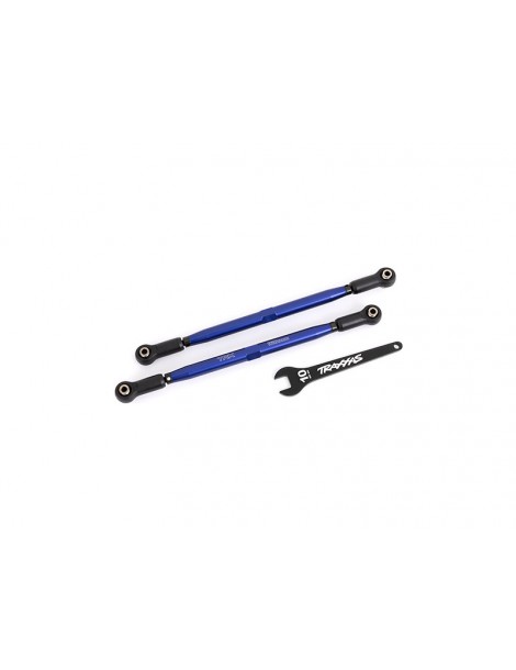 Traxxas Toe links, front (TUBES blue-anodized, 6061-T6 aluminum) (2) (for 7895)