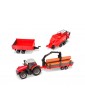 Bburago Massey Ferguson 8740S with accessories (gift set)