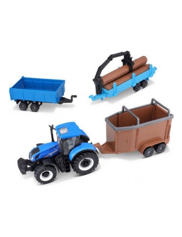 Bburago New Holland T7.315 with accessories (gift set)