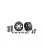 Traxxas Wheels, wheelie bar, aluminum (dark titanium-anodized) (2)