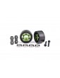 Traxxas Wheels, wheelie bar, aluminum (green-anodized) (2)