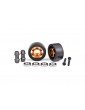 Traxxas Wheels, wheelie bar, aluminum (orange-anodized) (2)