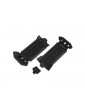 Traxxas Skid plate, front (1), rear (1)/ rubber impact cushion (1)