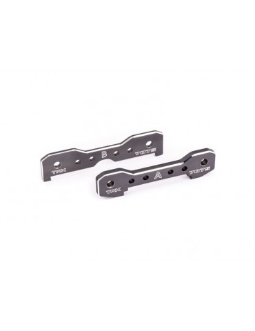 Traxxas Tie bars, front, aluminum (dark titanium-anodized) (fits Sledge)