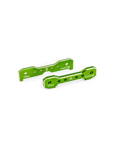 Traxxas Tie bars, front, aluminum (green-anodized) (fits Sledge)