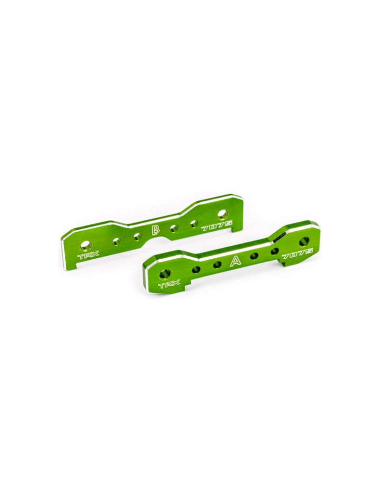 Traxxas Tie bars, front, aluminum (green-anodized) (fits Sledge)
