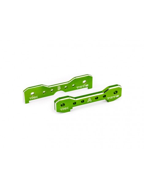 Traxxas Tie bars, front, aluminum (green-anodized) (fits Sledge)