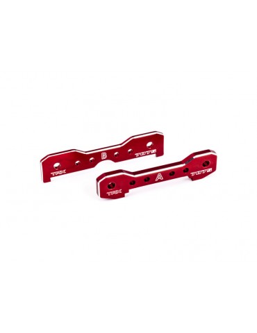 Traxxas Tie bars, front, aluminum (red-anodized) (fits Sledge)