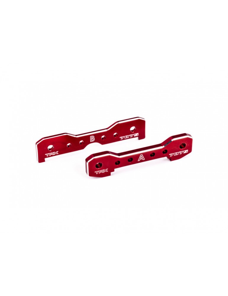 Traxxas Tie bars, front, aluminum (red-anodized) (fits Sledge)