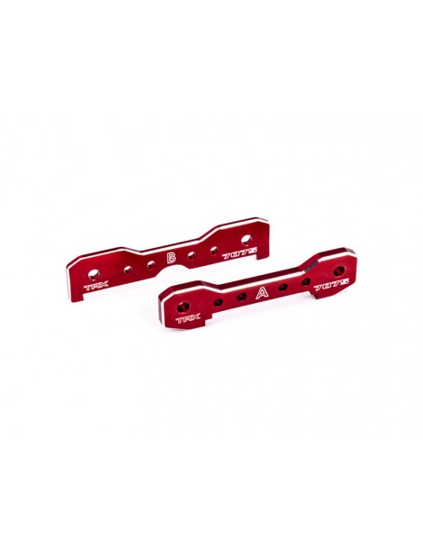 Traxxas Tie bars, front, aluminum (red-anodized) (fits Sledge)