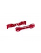 Traxxas Tie bars, front, aluminum (red-anodized) (fits Sledge)
