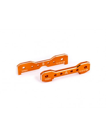 Traxxas Tie bars, front, aluminum (orange-anodized) (fits Sledge)