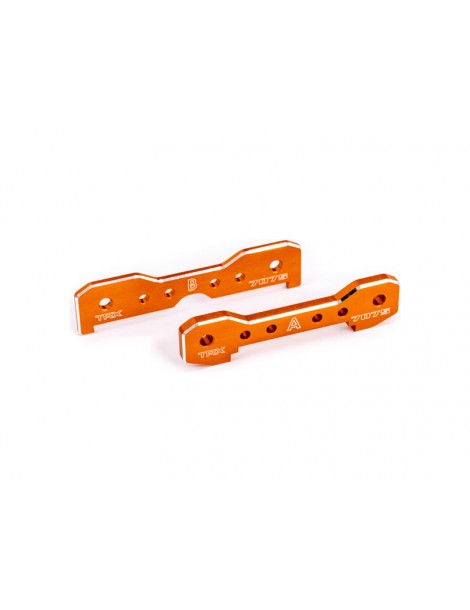 Traxxas Tie bars, front, aluminum (orange-anodized) (fits Sledge)