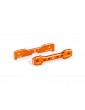 Traxxas Tie bars, front, aluminum (orange-anodized) (fits Sledge)
