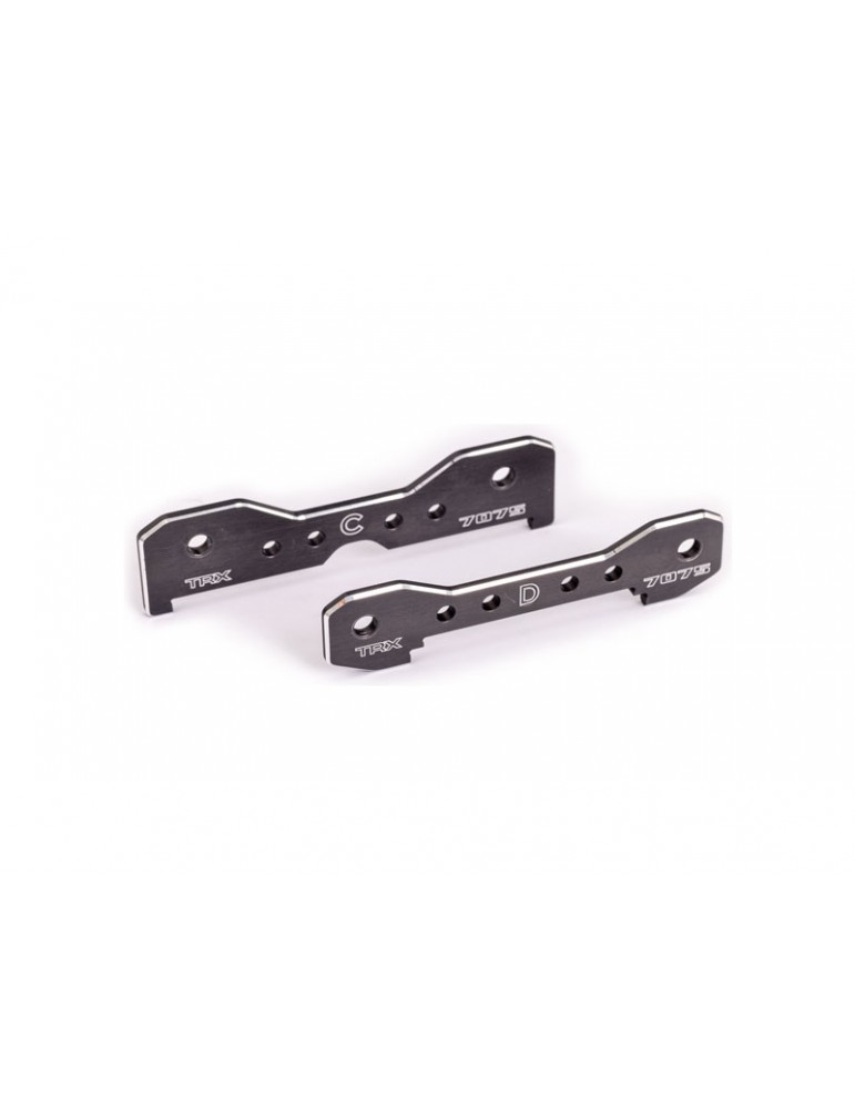 Traxxas Tie bars, rear, aluminum (dark titanium-anodized) (fits Sledge)